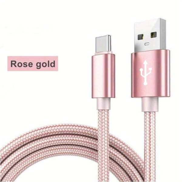 Nylon USB Type C Cable Fast Charging Data Cord For Samsung/Xiaomi/vivo/oppo/Redmi And More USB C Smartphones Charger Cable
