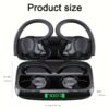 Wireless Earbuds Built in Noise Reduction Mic Clear Calls Headphones LED Power Display Charging Case Light Weight Earphones for Sports Workout