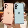 Luxury Plating Phone Case For Samsung Galaxy S23 FE Love Heart Shockproof Cover