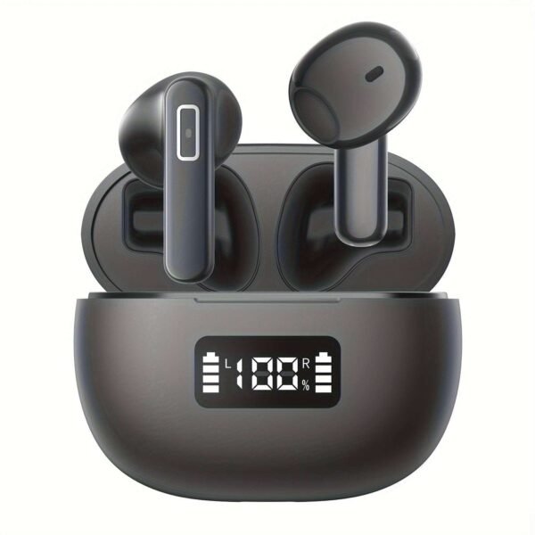 Waterproof IP54 Digital Display ENC Noise Reduction TWS Wireless Bluetooth Earphones For Android And Iphone Phones And Computers